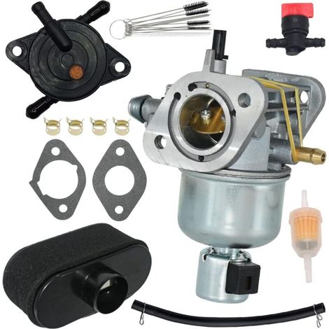 Compatible avec carburateur 15004-0818 avec filtre à air et pompe à carburant pour moteur Kawasaki spécifique FS481V FH580V FS541V FR600V FS600V 15004-0827 15004-0822 15004-7060 15004-7053