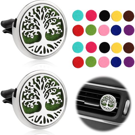 Diffuseur Dhuile Essentielle Pour Ventilation Automobile - Clip Ventilateur Avec Tampons Absorbants - Pour Voiture Bureau Ou Intérieur - 2 Pièces (1/5)