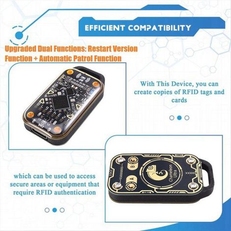 Emulateur De Carte A Puce - Chameleon Ultra - Lecteur RFID 125 kHz Et 13,56 MHz - Duplicateur UID CUID - Pour Acces Controle - 1 Piece (1/5)