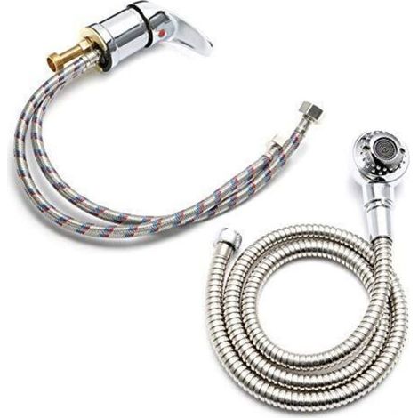 Robinet Mélangeur - Douchette Pour Salon De Coiffure - Compatible Bol Shampoing - Ensemble Complet ×1 (1/5)
