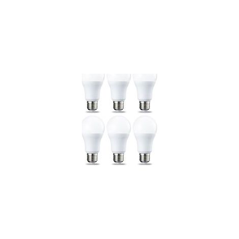 Lot de 6 ampoules LED Culot Edison à vis E27 12 W (équivalent 120 W) Blanc froid Intensité non variable (1/3)