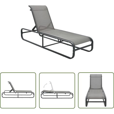 Chaise longue Aluminium et textilène (1/5)