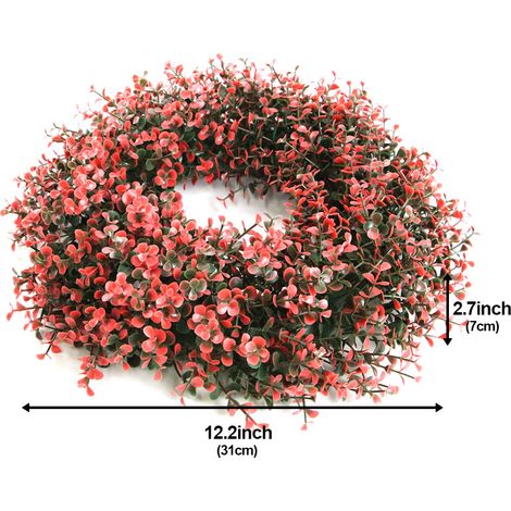 Weihnachts-Simulationsgirlande - 31x31x7cm - Rot
