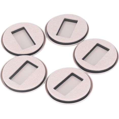 Roulettes en feutre pour meubles, lot de 5, patins pour parquet, anti-rayures, vert pois (1/5)