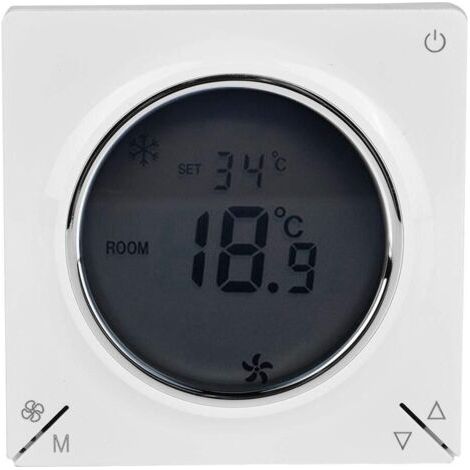 Thermostat de Climatiseur Thermostat Ventilo-Convecteur Central Régulateur de Température Ambiante, Thermostat Futé pour la Compagnie d'Hôtel à La Maison (1/5)