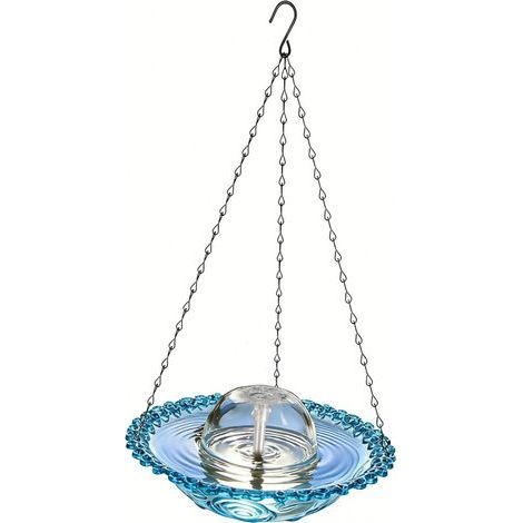 Fontaine verticale élégante de bain d'oiseau actionnée par-Bleu