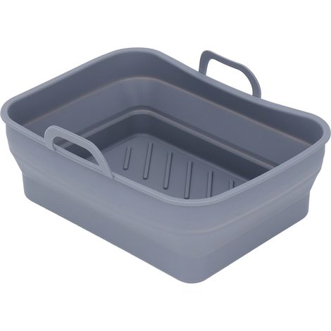 Plaque de cuisson rectangulaire en silicone pour autocuiseur, gris, accessoire de cuisine.