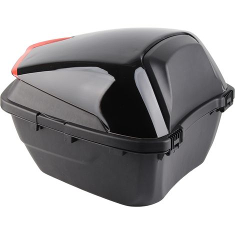 Coffre arrière universel pour scooter, étanche, résistant aux chocs et de grande capacité, noir. (1/5)