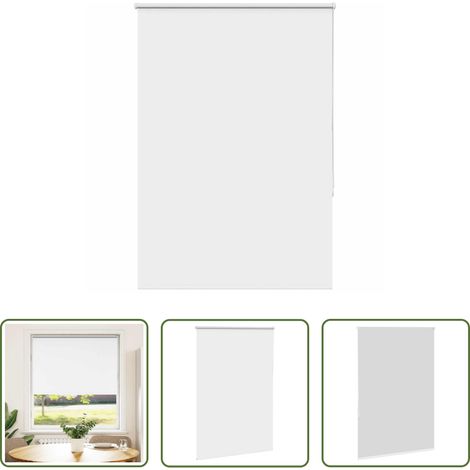 vidaXL Lichtschutz -  Verdunkelungsrollo Weiß 100x175cm Stoffbreite 95,7cm Polyester (1/5)