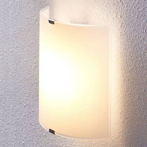 [GEBRAUCHT] B-Ware Lindby Halbrunde Led Wandleuchte Helmi Mit Glasschirm Wandleuchte Wandlicht 378