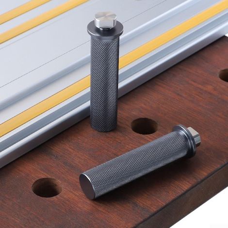 Lot de 2 blocs de limite de table, en alliage d'aluminium, loquets de rail (1/5)