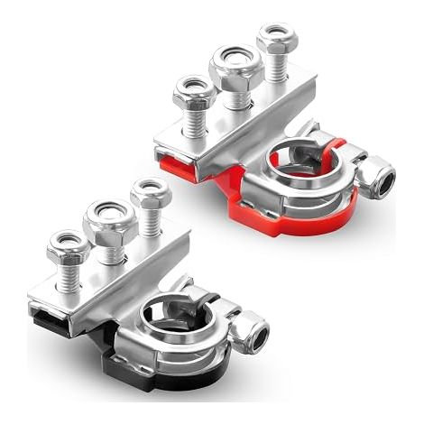 Connecteur de Borne de Batterie 12V Batterie de Loisir 3 Voies Coupe Circuit Batterie en Laiton à Serrage Sécurisé pour Voitures pour Voiture/Moto/Camion/Navire (1/3)