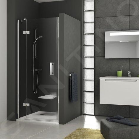 Ravak SmartLine - Porte de douche en deux parties SMSD2-90 B-L, 899-916 mm, gauche, chrome/verre transparent 0SL7BA00Z1 (1/5)