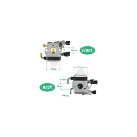 Kit de carburateur CSPARKV compatible avec les moteurs STIHL FS55, FS55R, FS55RC, KM55, KM55R, HL45, FS38, FS45 et FS46. Pièces et accessoires : kit de conduite de carburant, filtre à air de rechange.