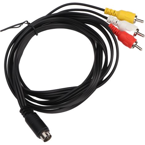 Câble adaptateur vidéo Mini DIN 10 broches vers 3 RCA mâle-mâle, signal clair, pour TV, moniteur et projecteur, 1,8 m (5,9 pi). (1/4)