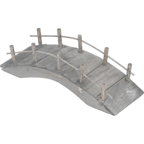 Pont en Bois Miniature 1:12 pour Maison de Poupée - Arche avec Rampe Décoration Paysage Miniature (1/5)