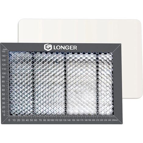Panneau en nid d'abeille pour gravure au laser, construction en acier durable, gestion optimale des fumées, 300x200mm (1/2)