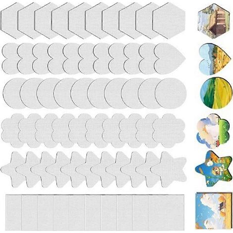 Set de 60 aimants réfrigérateur miniatures, stickers palette de peinture à l'huile pour frigo, collection d'art décoratif. (1/4)