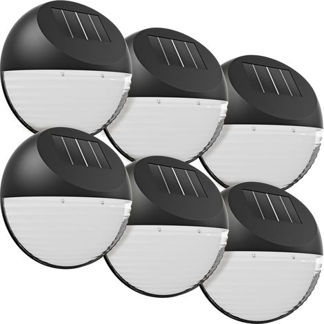 MONZANA® Solarlampe Außen 6er Set LED IP65 Solar Wandleuchte Solarleuchte Außenlampe Gartenbeleuchtung Garten Balkon (1/7)