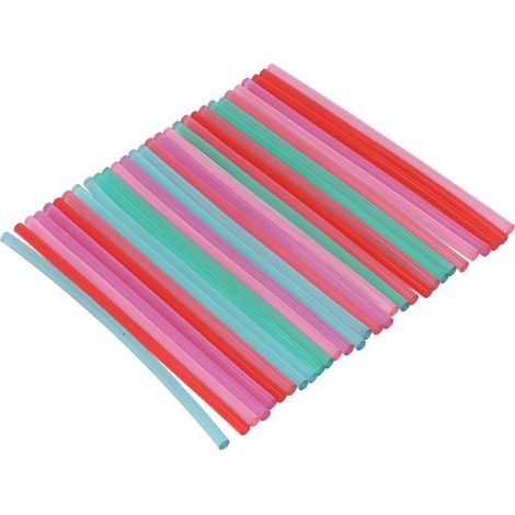 Lot de 30 bâtonnets de colle thermofusible colorée, forte adhérence, bonne résistance, bâtonnets de mastic thermofusible écologiques, adaptés aux travaux manuels. (1/5)
