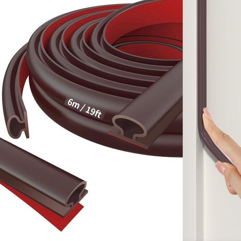 Bandeau d'étanchéité marron de 6 m - Étanchéité professionnelle contre la poussière et les intempéries