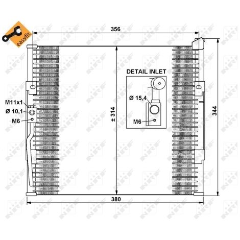 Condenseur, climatisation NRF 35146 HONDA 80110SR1023 80110SR1A13 80110SR1A23