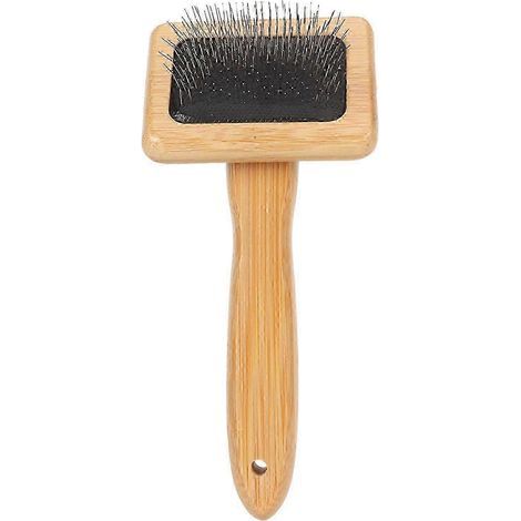 Peigne à picots en macramé avec coussin d'air perforé. brosse de nettoyage en bambou finement poli pour tapisserie pour animaux de compagnie (1/5)