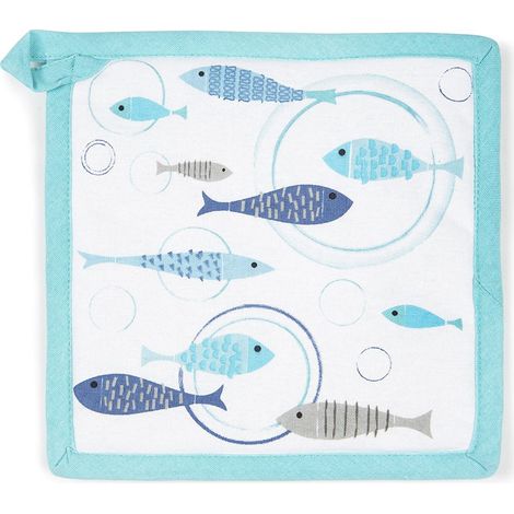 Excelsa North Sea Presina da Cucina, Cm. 20 x 20, Fodera 100% Cotone, Imbottitura in Poliestere (1/2)