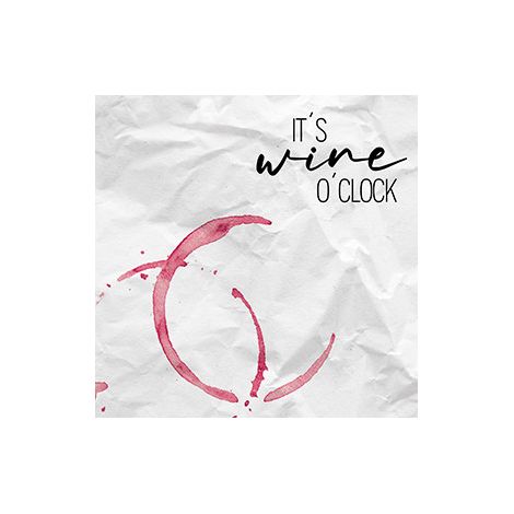 Servietten its wine o-clock weiß pink 25 x 25 cm 20 Stück Servietten