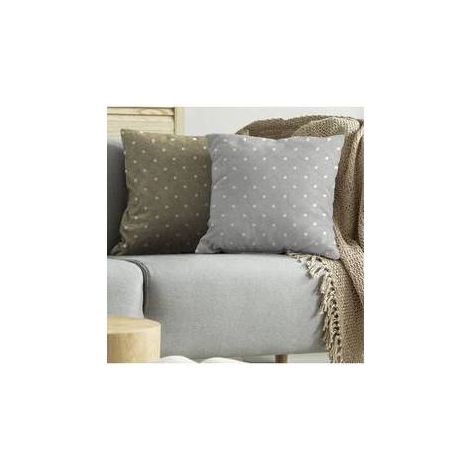 4 x CUSCINO TULIPANO 57X57CM POIS TORTORA 1808