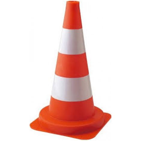 Cône en plastique fluorescente 50cm - TALIAPLAST - 520304 (1/5)