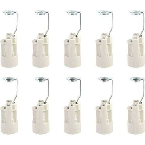 E14-Lampenfassung, verstellbare E14-Lampenfassungen, E14-Bajonett-Adapter, Kerzenlampenfassung für LED-Lampen, 10 Stück (Weiß, 70 mm) – Crezuo