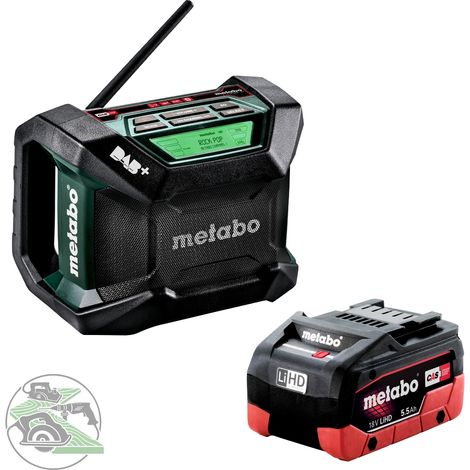 Metabo Radio R 12-18 DAB+ und BT Bluetooth + Akku 18 V 5,5 Ah LiHD Akku-Pack