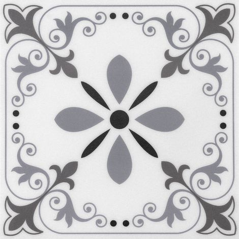 Lot de 20 autocollants de sol auto-adhésifs, 20 cm x 20 cm, carreaux de sol à décoller et à coller, autocollant mural auto-adhésif, épaisseur 0,8 mm (1/5)