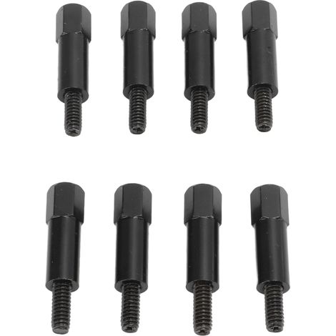 8 Stück schwarz pulverbeschichtete Zylinderkopfdeckelmuttern, Ersatz für SBC Small Block 283 305 327 350 383 400 Motoren. (1/5)