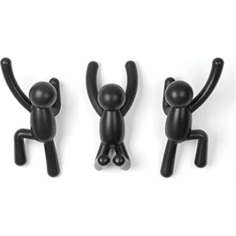 [NEVER USED] Wall Hooks - Decorative Coat Rack. Set of 3 Wall Hooks. Black