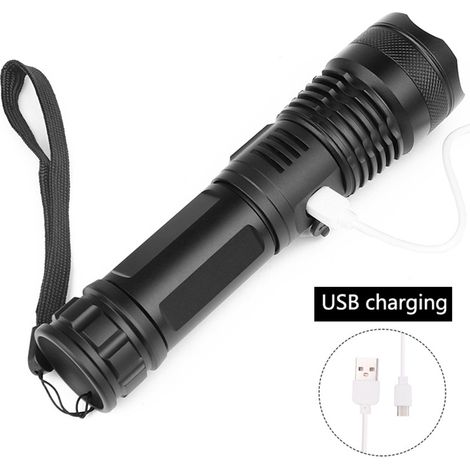 Linterna XHP50.2 con carga USB, potente luz de emergencia, potente luz para exteriores (1/5)