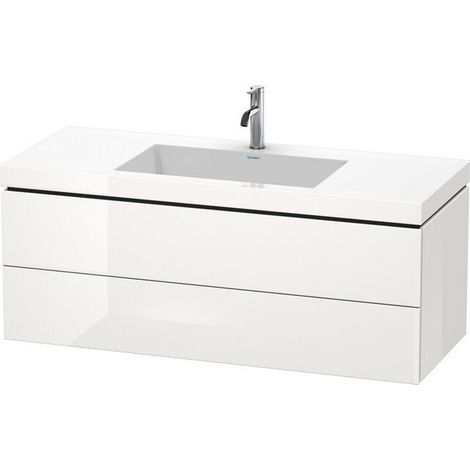 Mobile lavabo L-CUBE WT Vero Air 500x1200x480mm senza foro per rubinetteria biancheria