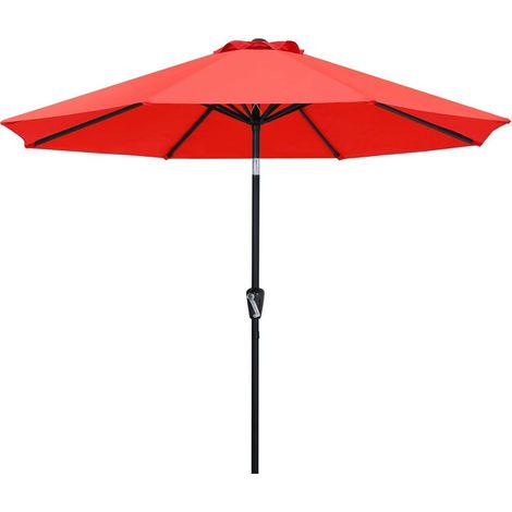 Sonnenschirm Gartenschirm Marktschirm Bespannung Outdoor Rot 230cm (1/5)