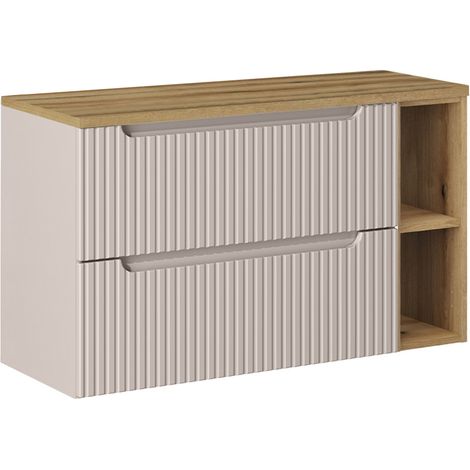 Mobile bagno senza lavabo Riva cashmere e marrone 100cm