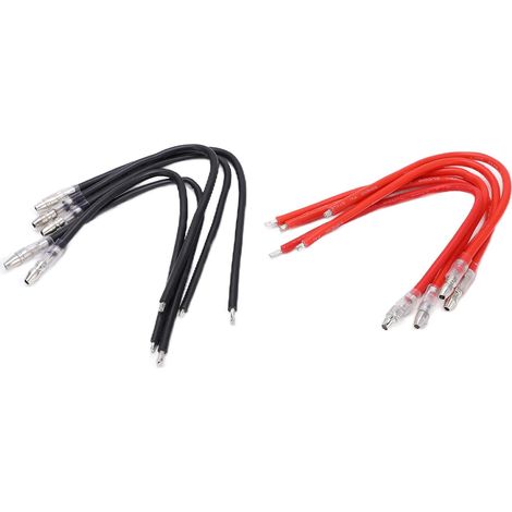 Câble de Moteur RC 10 Pièces, Câble D'extension de Connecteur de Fiches en Caoutchouc de 4.0mm, Fil de Silicone 16AWG pour Moteur de Brosse (1/5)