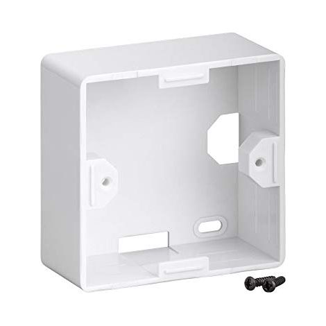 Alloggiamento sopraintonaco, adatto alla piastra da incasso Keystone 80 x 80 e alle scatole da incasso CAT 6/6A. (1/2)