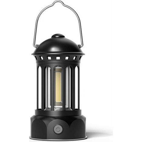 COB Camping Lanterne Rétro ABS Chrome Plaqué Fer Lampe De Camp Portable pour La Pêche En Plein Air (1/5)