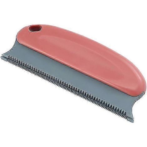 Brosse anti-poils, peigne pour animaux 2 en 1 - Brosse de nettoyage réutilisable pour chien, chat, vêtements, coussins, canapé, voiture, lit (rouge) (1/5)