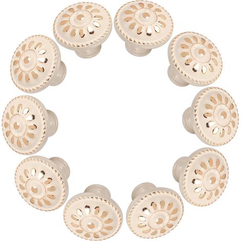 Lot de 10 poignées porte rondes élégantes pour armoires et (1/4)