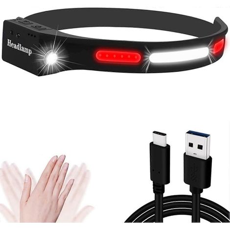 Phare LED, chargement USB, détecteur de mouvement, étanche [classe énergétique A+++] (1/4)
