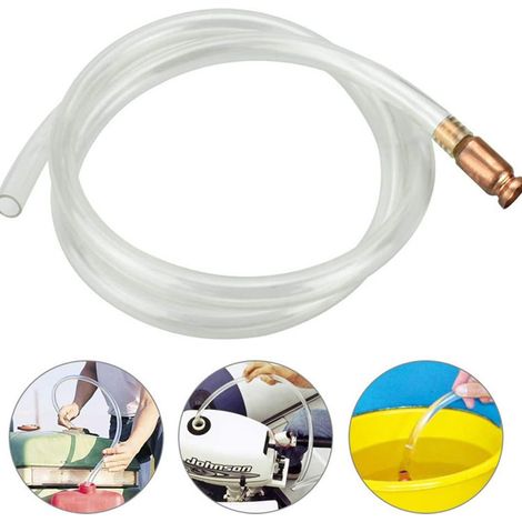 Automatic oil pump with 1.8 meter siphon hose, oil hose for liquid transport, suction hose for refueling, anti-static PVC hose and easy to clean. (1/5)