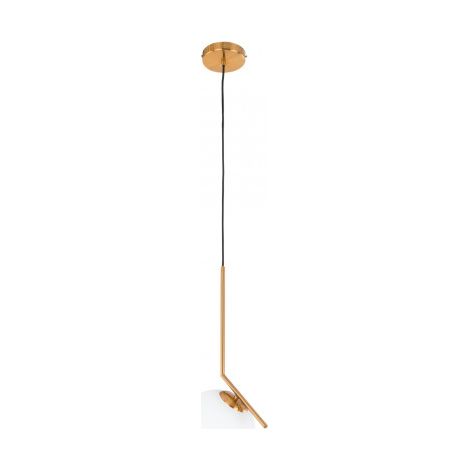 Suspension design laiton boule blanche E27 Mondo Italux (1/3)