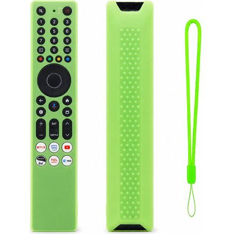 Phosphorescent Green Silicone Case for TV Remote Control, Compatible with TCL RC833A, Dustproof and Shockproof (1/5)