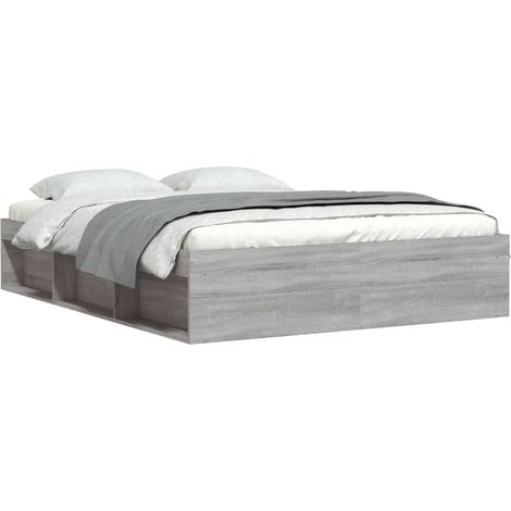 Cadre de lit sonoma gris 150x200 très grand (1/5)